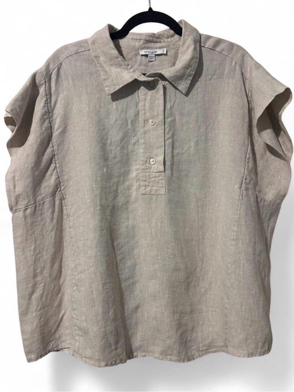 Chicos 100% linen blouse in size XL